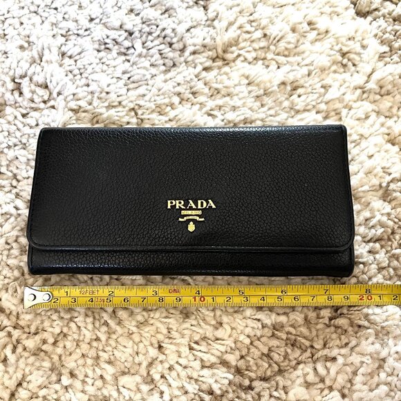 Prada Black Leather Long Wallet (Authentic, Calfskin) - Picture 15 of 16
